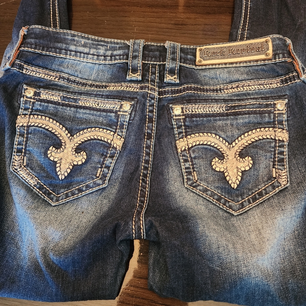 Rock Revival Women's Blue Jeans New With Out Tag 28 Skinny